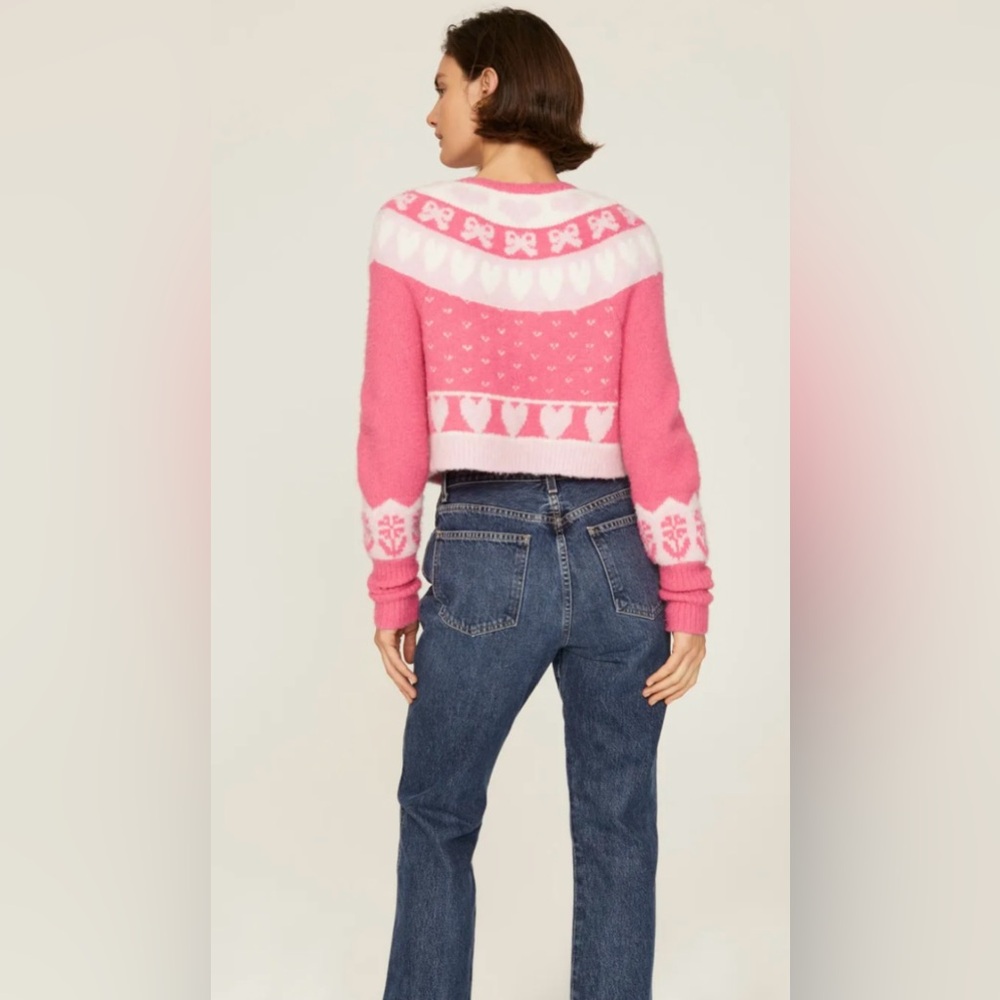 LoveShackFancy x RTR Dimples Crop Cardigan Size Small - Picture 6 of 8